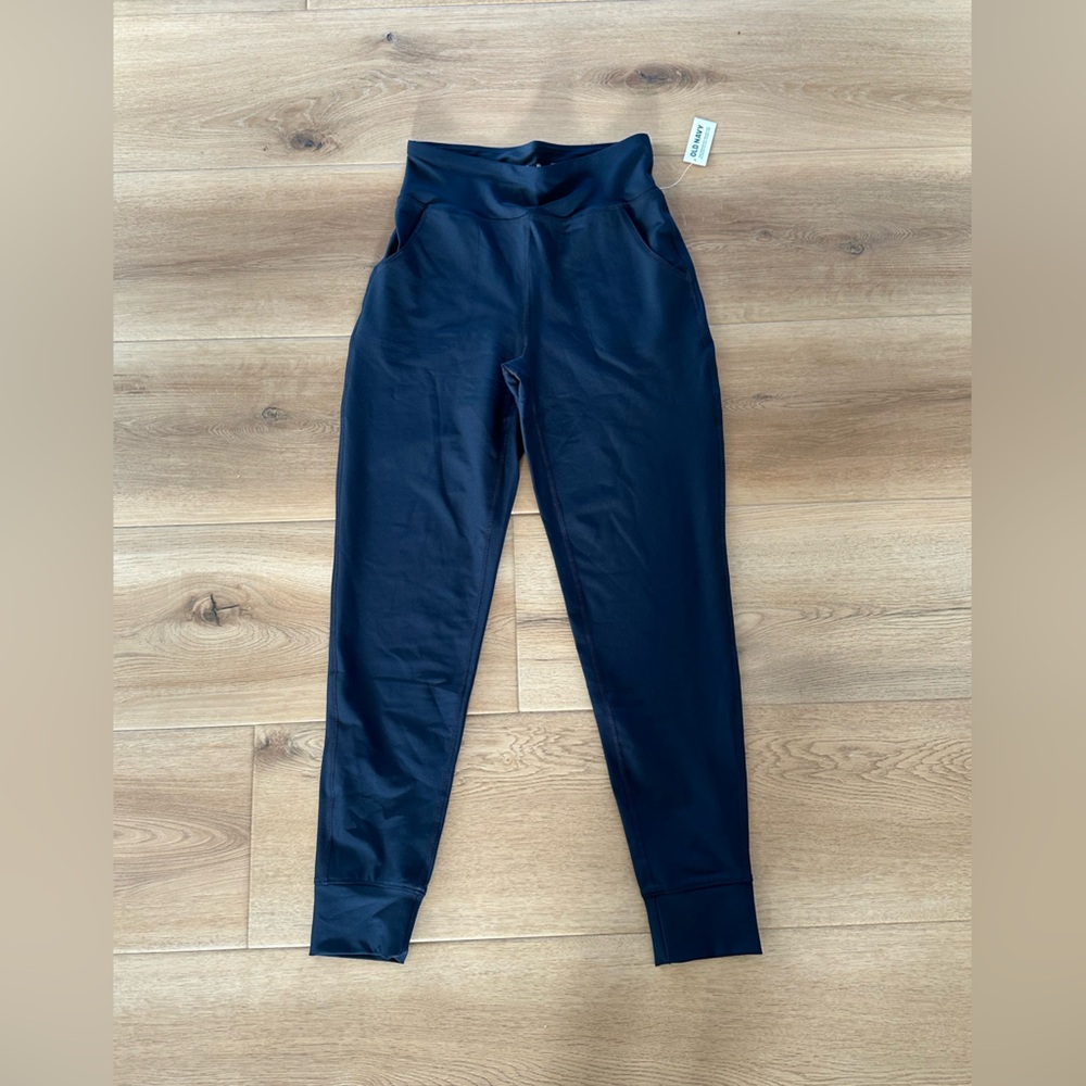 Girls High-Waisted Powersoft Joggers - Navy - Size XL